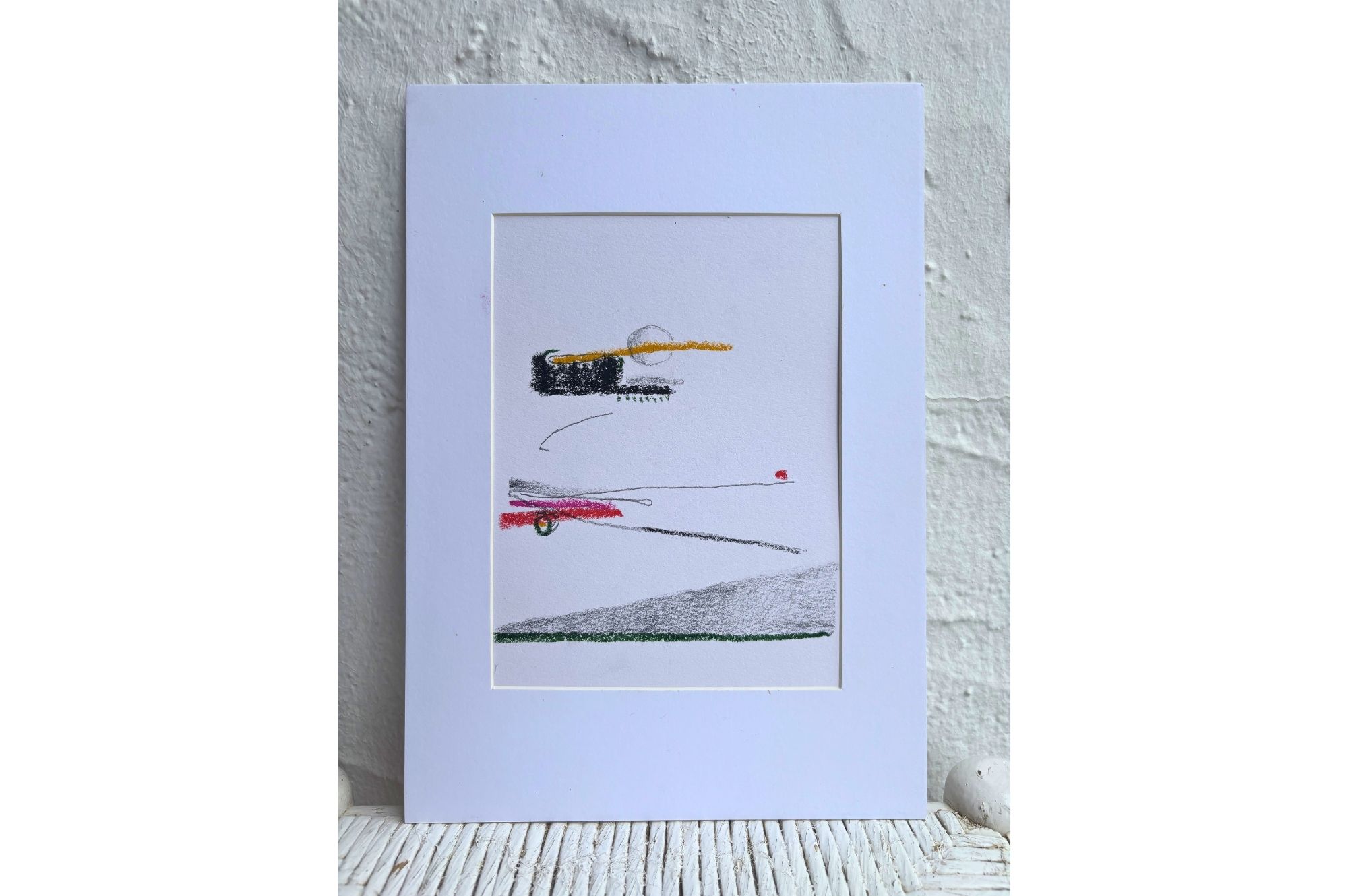 Untitled XVII — abstract mixed media work on paper, 21x29.7 cm, by Eliran Elkayam